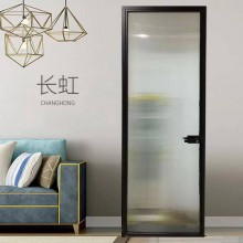 成都網紅極窄衛(wèi)生間長虹玻璃平開門廁所浴室門鈦鎂合金雙層靜音門